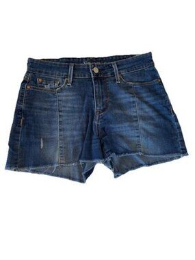 Levi’s Signature Modern Distressed Jean Shorts Size 2 26W Dark Wash Mid rise